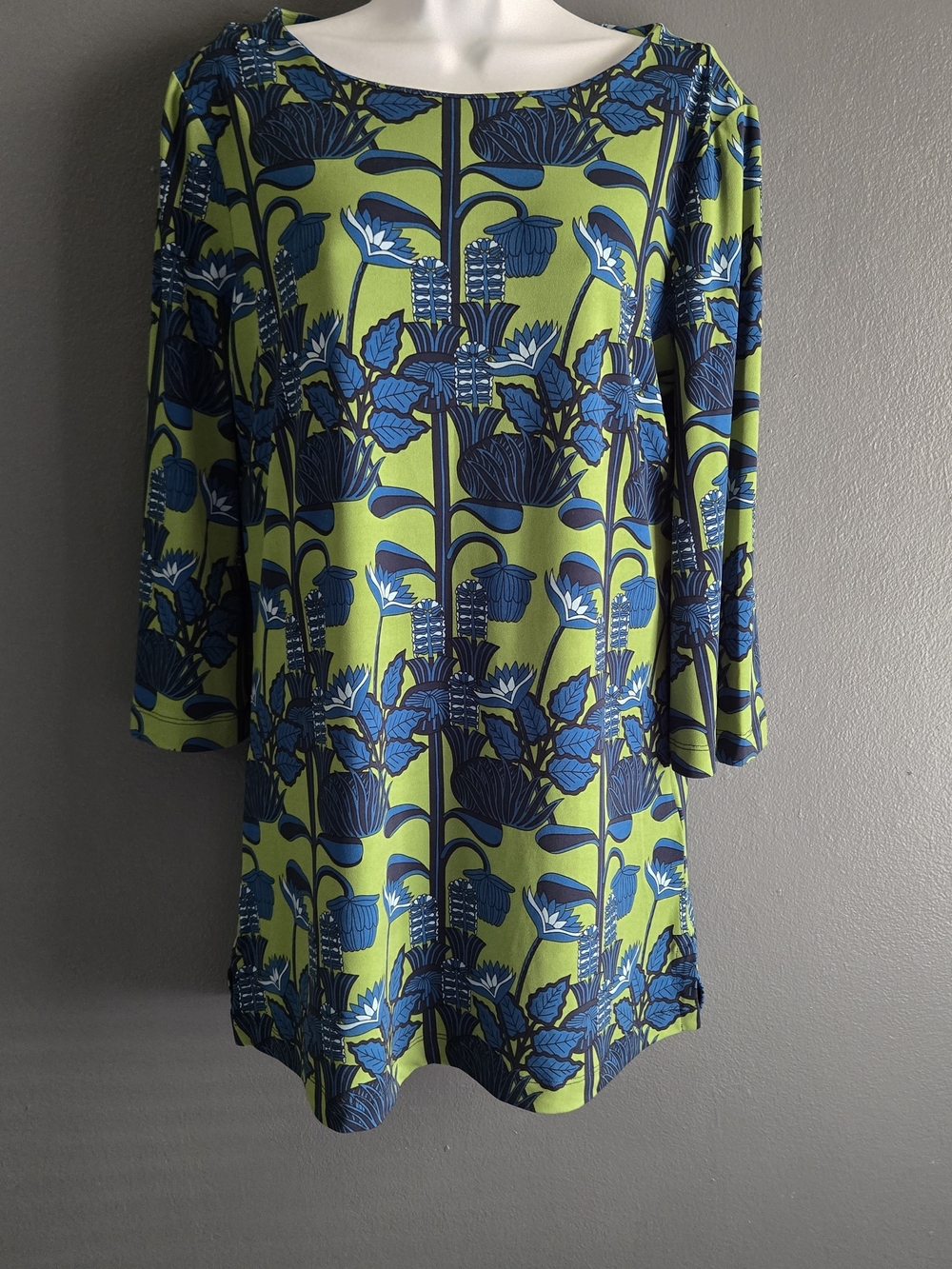 Brooks Brothers M Stretch Botanical Mod Palm Beach Preppy Tunic Top - Picture 6 of 8